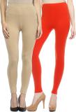 Sakhi Sang Ethnic Wear Legging (Orange, Beige, Solid)