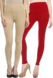 Sakhi Sang Ethnic Wear Legging (Red, Beige, Solid)