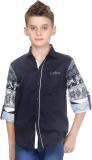 MashUp Boys Printed Casual Blue Shirt