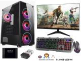 ZOONIS Gaming & Editing Desktops Core i5 4th Gen 8 GB DDR3/500 GB/256 GB SSD/Windows 10 Pro/4 GB/22 Inch Screen/Free Fire Gaming Desktop Complete Set With 22" Led Rgb Light Keyboard Mouse with MS Office (Black)