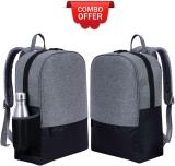 ELONONE COMBO Medium 25 L Laptop Backpack for Business and office bag Backpack (Black, Grey, 25 L)