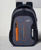 OMRON BAGS With 3 Compartment Office, Travel And College 30 L Laptop Backpack (Black, Orange)