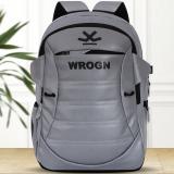 WROGN EXTRA LARGE 38 L HIGH QUALITY LEATHER EXPANDABLE LAPTOP BACKPACK WITH RAIN COVER 38 L Laptop Backpack (Grey)