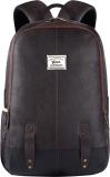 Gear CLASSIC ANTI THEFT FAUX LEATHER 20 L Laptop Backpack (Brown, Black)