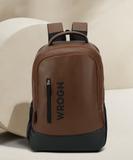 WROGN USB Charging Port, Anti-theft Pocket, 15.5 inches Laptop faux Leather Backpack 35 L Laptop Backpack (Brown, Black)