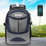 WROGN Large 40L Laptop Backpack ASHER Unisex Backpack with USB Port and Rain Cover 40 L Laptop Backpack (Grey)