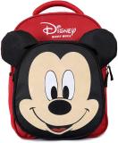 DISNEY Mickey Mouse 15 inch Polyster School Bag/Backpack For Kids, Red & Black School Bag (Red, Black, 15 L)