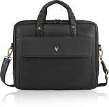 WILDHORN Leather Laptop Bag for Men Messenger Bag (Black, 9 L)