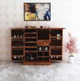 Ganpati Arts Solid Wood Bar Cabinet (Finish Color - Brown, DIY(Do-It-Yourself))