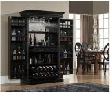 APRODZ Solid Wood Bar Cabinet (Finish Color - Black, DIY(Do-It-Yourself))