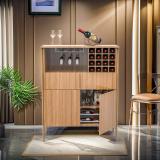 ULTRAFRESH Bar Cabinet Wood/ Bar Cabinet For Home and Storage Bar Rack Display Unit Engineered Wood Bar Cabinet (Finish Color - Wooden Finish, Knock Down)