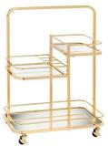 the hut Metal Bar Trolley (Finish Color - Gold, Pre-assembled)