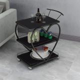 the hut Metal Bar Trolley (Finish Color - FULL BLACK, Pre-assembled)