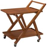 ZWIGATO Whiskey Maple Serving Trolley Solid Wood Bar Trolley (Finish Color - Natural, DIY(Do-It-Yourself))