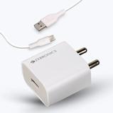 ZEBRONICS 12 W PD 2.4 A Single Port Mobile Charger with Detachable Cable (White, Cable Included)