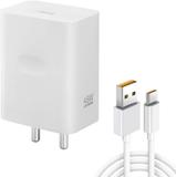 AKCOIZ 45 W SuperVOOC 3.1 A Wall Charger for Mobile with Detachable Cable (Compatible with oppo A15s/A16/A53 5G/A74 5G/A54 5G/A77 5G/ A78 5G, White, Cable Included)