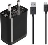 MAK 2.4 A Wall Charger for Mobile with Detachable Cable (Black, Cable Included)