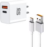 SB 45 W SuperVOOC 3 A Wall Charger for Mobile with Detachable Cable (White, Cable Included)