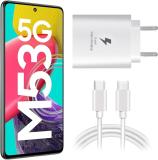 MAK 25 W HyperCharge 3.1 A Wall Charger for Mobile with Detachable Cable (Super Fast Charging Compatible for Galaxy M53 5G & Other Devices, White, Cable Included)