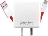 NeroEdge 80 W SuperVOOC 6 A Wall Charger for Mobile with Detachable Cable (white,red, Cable Included)