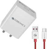 ZEBRONICS 30 W Supercharge 3.25 A Wall Charger for Mobile with Detachable Cable (White, Cable Included)