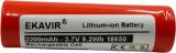 Ekavir 2200mAh 3.7V 18650 Lithium Li-ion : Rechargeable, 65x18mm  Battery