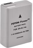 FOTON POWER EN -EL14  Pack for nikon Camera D3100, D3200, D3300, D3500, D5100  Battery