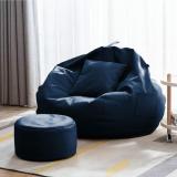 GIGLICK 4XL Tear Drop Bean Bag Cover  (Without Beans) (Black, Blue)