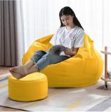 GIGLICK 4XL 4XL Bean Bag With Relaxing Footrest Bean Bag Chair  With Foam Filling (Yellow)