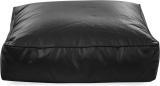 STYLE HOMEZ XXL Classic Square Floor Cushion Bean Bag Footstool  With Bean Filling (Black)