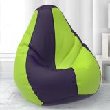 Beannie XXL Lazy Sack Teardrop Bean Bag  With Bean Filling (Indigo, Pea Green)