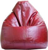 Beanskart XXL Bean Bag with Beans Teardrop Bean Bag  With Bean Filling (Maroon)