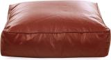 STYLE HOMEZ XXL Classic Square Floor Cushion Bean Bag Footstool  With Bean Filling (Tan)