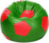 STYLE HOMEZ XXXL Football Bean Bag Bean Bag Chair  With Bean Filling (Green, Red)