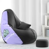 Beannie 5XL Premium, Designer - Snooze Squad Theme-Need more Sleep - Printed Teardrop Bean Bag  With Bean Filling (Multicolor)