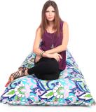 STYLE HOMEZ XXL Pyramid Cotton Canvas Floral Printed Lounger Bean Bag  With Bean Filling (Multicolor)