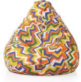 STYLE HOMEZ XXL Classic Cotton Canvas Printed Teardrop Bean Bag  With Bean Filling (Multicolor)