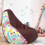 ComfyBean XXL Guru and Bhole Teardrop Bean Bag  With Bean Filling (Maroon)