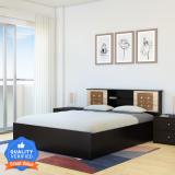 Flipkart Perfect Homes Rhapsody Engineered Wood Queen Box Bed (Finish Color - Dark American Wenge, Delivery Condition - Knock Down)