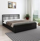 HomeHub Furniture ( 6X4 ) Metal Bed with Storage Metal Single Box, Hydraulic Bed (Finish Color - Black, Delivery Condition - DIY(Do-It-Yourself))