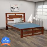 Flipkart Perfect Homes Sheesham Wood Palang and Bed for Bedroom Furniture Solid Wood Single Bed (Finish Color - Natural Walnut, Delivery Condition - DIY(Do-It-Yourself))