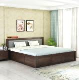 GOYALINTERIOR Sheesham Wood Box Bed With Storage For Bedroom/Livingroom/Home/Hotel Solid Wood King Box Bed (Finish Color - Walnut-GY, Delivery Condition - Knock Down)