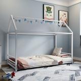 homdec Volans Kids Metal Single Bed (Finish Color - White, Delivery Condition - DIY(Do-It-Yourself))