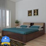 Ganpati Arts Sheesham Mayor King Bed for Bedroom/Hotel/LivingRoom With Headboard/Box Storage Solid Wood King Box Bed (Finish Color - Walnut_Box, Delivery Condition - DIY(Do-It-Yourself))