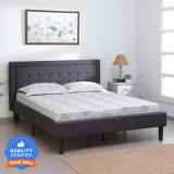 Mintwud from Pepperfry Sawara Solid Wood Queen Bed (Finish Color - Black Colour, Delivery Condition - Knock Down)