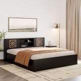 Wakefit Algol Engineered Wood King Box Bed (Finish Color - Wenge, Delivery Condition - Knock Down)