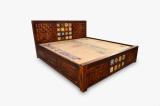 DOKRI Sheesham Wood King Size Bed/Cot For BedRoom/Guest Room /Hotel With Box Bed/Cot Solid Wood King Box Bed (Finish Color - Honey Teak 8, Delivery Condition - Optional Installation Available)