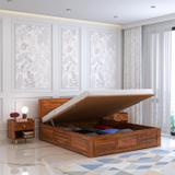 Ganpati Arts Sheesham Wood Swiss Bed/Cot/Wooden Palaung With Storage For Bedroom/Home/Hotel Solid Wood Queen Hydraulic Bed (Finish Color - Natural Finish-HYD, Delivery Condition - DIY(Do-It-Yourself))