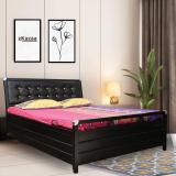 Zkazaa Furniture ( 6x6 ) Metal Double Beds With Storage and Mattress Metal King Box, Hydraulic Bed (Finish Color - Matte,  (Mattress Included), Delivery Condition - DIY(Do-It-Yourself))