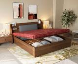 Wakefit Leo Engineered Wood King Hydraulic Bed (Finish Color - Bed (Columbian Walnut), Upholstery (Omega Grey), Hydraulic Storage, Delivery Condition - Knock Down)